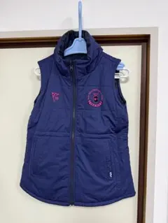 リバーシブル ネイビー 中綿 フード付き ベスト