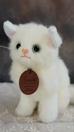 三英貿易 ぬいぐるみ グレイスフル ネコ （日本製） おすわりCAT 白猫