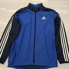 美品 adidas ウィンドブレーカー 160サイズ　青