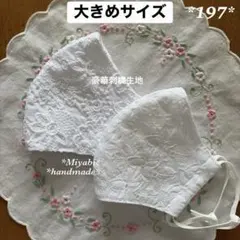 197＊立体布マスク*カバー＊ハンドメイド＊晒し＊大きめサイズ＊白＊
