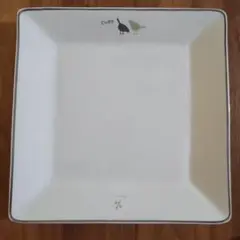ミスタードーナツ 陶器スクエアプレート小鳥柄未使用1枚 NOT FOR SALE