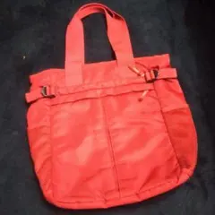 Yubi☆ナイロントートバッグ☆レッド☆収納多数☆可愛い☆容量大☆ショルダー☆☆