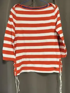 TOMMY HILFIGER オレンジストライプ五分袖【美品】