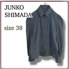 JUNKO SHIMADA コットンブラウス 薄手 シャーリング袖 比翼ボタンのサムネイル