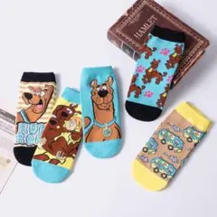 スクゥービー・ドゥー 靴下 5足セット くるぶし アメコミ かわいい