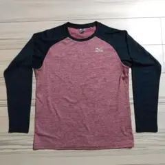 Mizuno 長袖ラグランTシャツ Mサイズ 赤黒