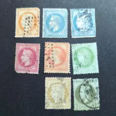 フランス帝政 ナポレオン3世 1862年〜 5種 5枚セット クラシック切手