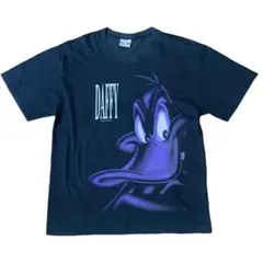 90s looney tones DAFFY Tシャツ ブラック
