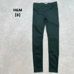 a2416＊H&M スキニーパンツ　ダークグリーン【8】M相当　シンプル
