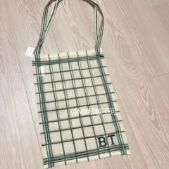 新品未使用Brigitte Tanaka チェック柄エコトートバッググリーンパリ