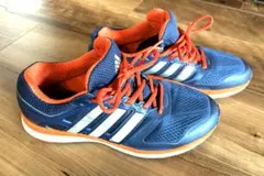 adidas bounce スニーカー ネイビー×オレンジのサムネイル