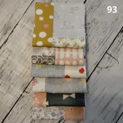 93.【6重ガーゼ】ハーフサイズ　パッチワークガーゼハンカチ　6枚セット　北欧