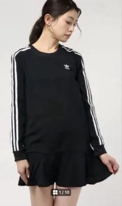 希少　【adidas オリジナルス】スリーライン ドレスワンピース　値下げ不可のサムネイル