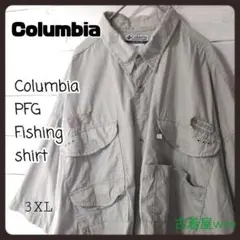 90Ｓ古着Columbiaコロンビアフィッシングシャツオーバーサイズ半袖
