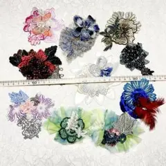 花刺繍モチーフ★スニペット★コラージュ★ジャンクジャーナル★素材★ハンドメイド