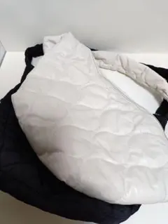 ホワイト ブラック キルティング ショルダーバッグ2点