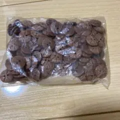 ボタン　木目調