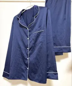 サテンパジャマ GU ネイビー