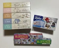 《ディズニーデザイン》ジップロック、　　　　　　ティッシュペーパー、サランラップ