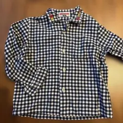 ミキハウス 長袖シャツ 100cm チェック柄