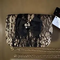 新品！リボン付きレース3wayクラッチバッグ