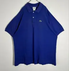 LACOSTE ラコステ フランス製　刺繍ロゴ　鹿子　半袖　ポロシャツのサムネイル