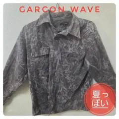 【美品】Garçon Wave 総柄シャツ Mサイズ タイダイ柄 モード系のサムネイル
