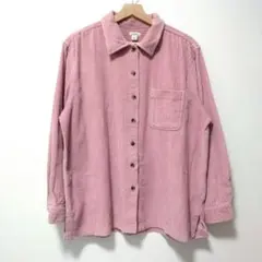 古着 L.L.Bean ピンク コーデュロイ長袖シャツ