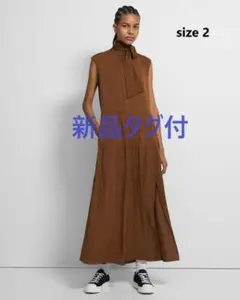 Theory Project ティアード ノースリーブ マキシ ワンピース 2茶