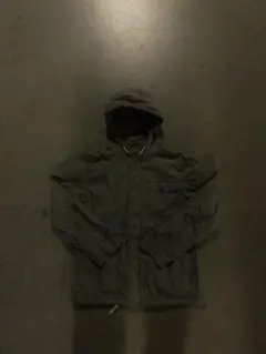 ナイロンジャケット カーキ フード付き