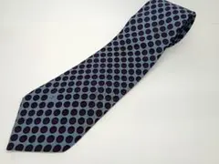 382 CHANEL シャネル 青地 赤ドット ネクタイ
