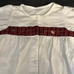 ファミリア　現行品　ホワイト 半袖 ツーウェイ・ドレスオール　ロンパース