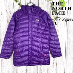【美品】ザノースフェイス　ダウンジャケット　ブルゾン　紫　550FP