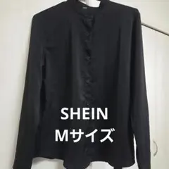 SHEIN　Dazy 長袖バンドカラーシャツ ブラックMサイズのサムネイル