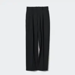 ユニクロ　タックワイドパンツ　ブラック　221-450639