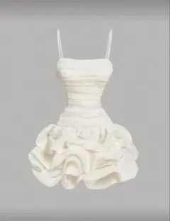 パーティドレス 結婚式 ホワイト フォト ウェディング 前撮り 二次会