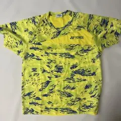 YONEX バドミントンシャツ S イエロー/ブルー