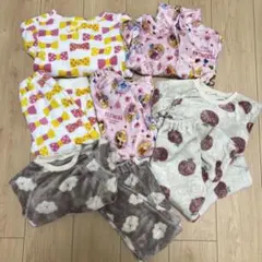 子供 パジャマ 女の子 100cm フリース 冬服 上下セット まとめ売り