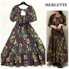 【新品タグ付 定価6万】マーレット 2way フラワーロングドレス オフショル