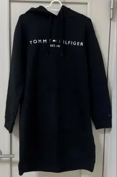 タグ付き TOMMY HILFIGER フード付きワンピース S 黒