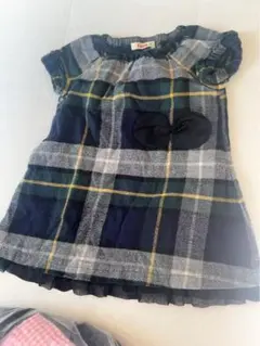f dash チェック柄チュニック 100 ファミリア　エフダッシュ