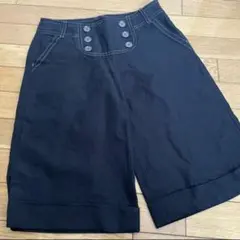 BURBERRY BLUE LABEL ハーフパンツ ブラック　バミューダパンツ