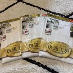 GUNZE メンズ半袖U首Tシャツ Lサイズ 3枚セット　日本製 ホワイト