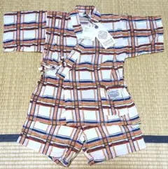 マーキーズ　Ocean&Ground　甚平　110　浴衣　男の子　綿　レーヨン