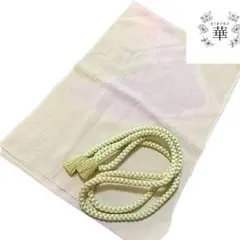 新6 帯締めセット 帯揚げ 夏 絽 より房 七宝 黄緑紫 ピンク 上品