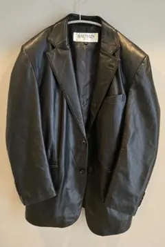 ヴィンテージ　BALMAIN PARIS ラムレザージャケット L　6910Aのサムネイル