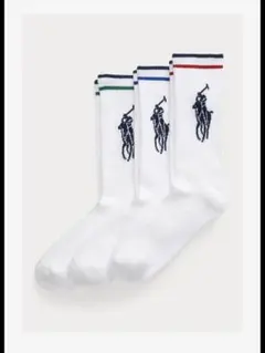 POLO ラルフローレン ソックス　靴下　3足25-28cm 定価35ユーロ