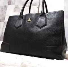 ヴィヴィアンウエストウッド トートバッグ 本革 オーブ ブラック