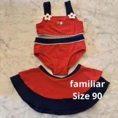 ファミリア familiar セパレート水着 100cm チェック柄 - メルカリ