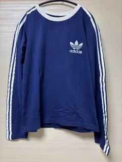 adidas トレフォイルロゴ 長袖Tシャツ ネイビーのサムネイル